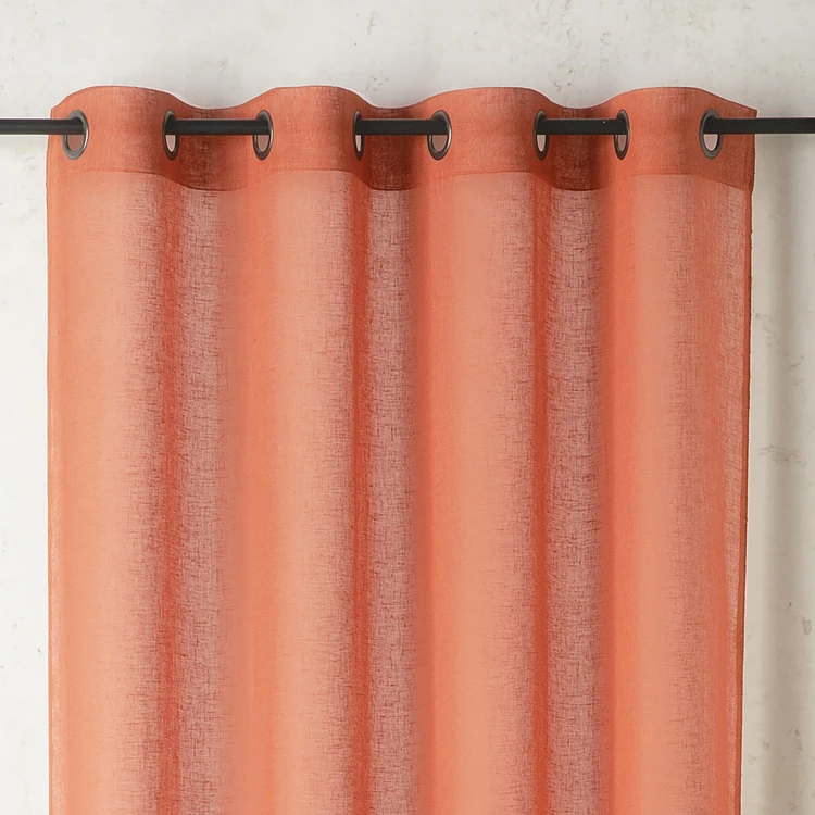 Voilage uni et tamisant en poly/lin