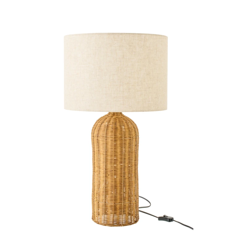 Lampe à poser en métal avec pied cylindrique ajouré