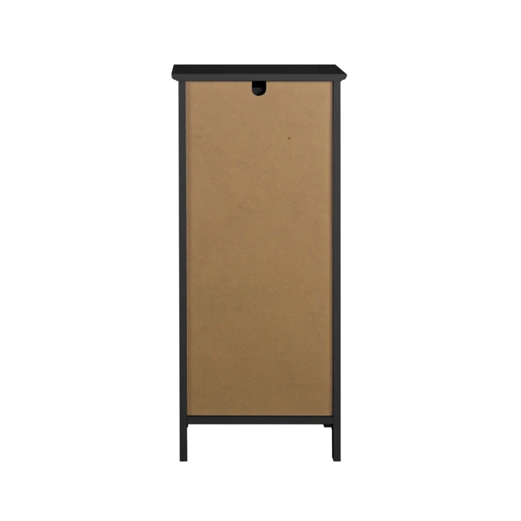 Meuble bas de salle de bain avec porte à lames et rangement