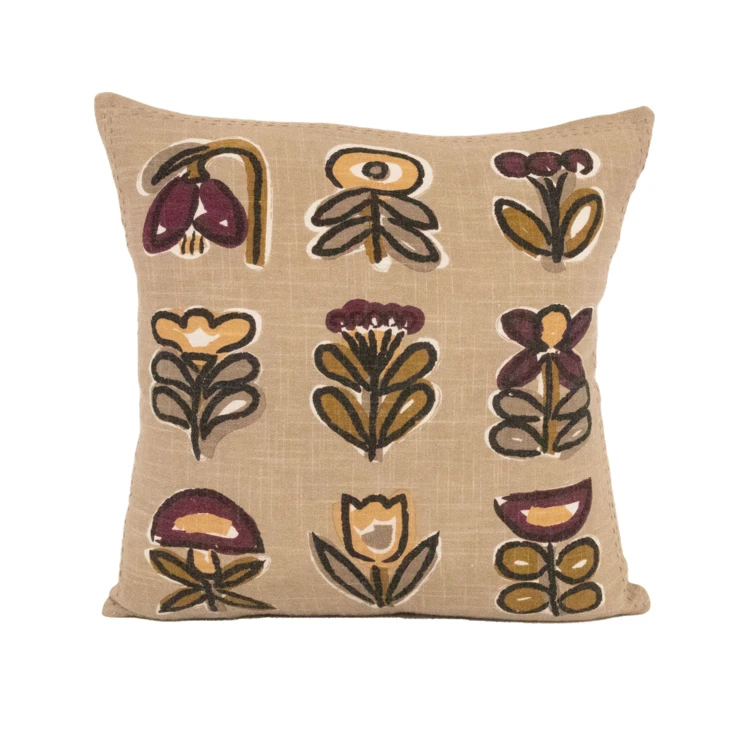 Coussin motif fleur design