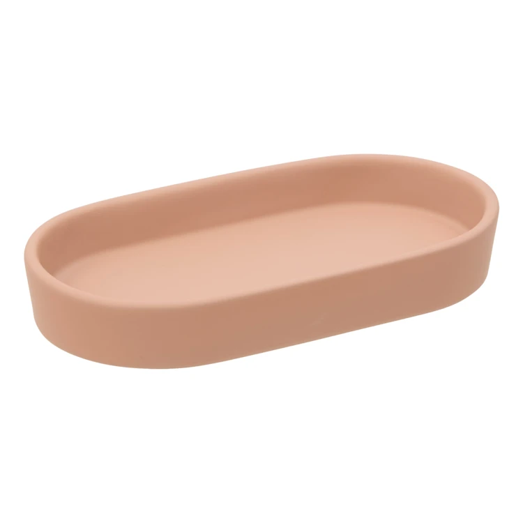Plateau de rangement en grès céramique pour salle de bain