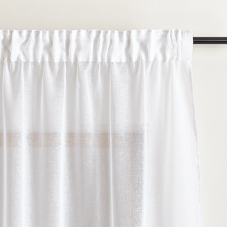 Tenda trasparente con ganci 3 in 1 effetto lino LUZ