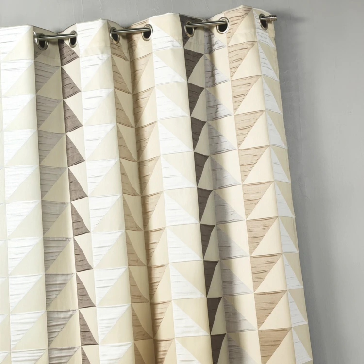 Rideau en jacquard imprimés triangulaires