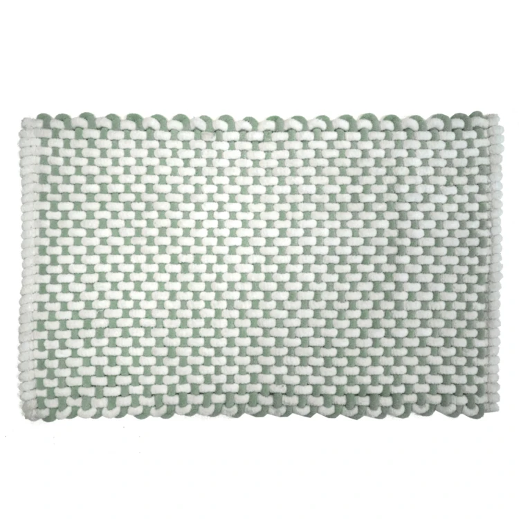 Tapis de bain en polycoton chenille ultra-absorbant
