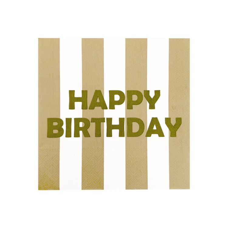 Bedruckte Papierservietten Happy Birthday - 20er-Set