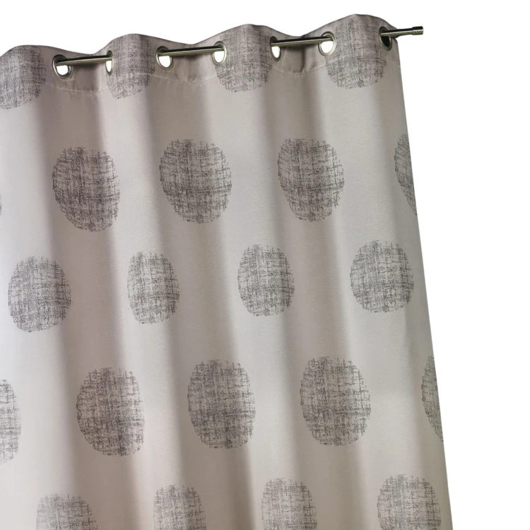 Rideau jacquard imprimé rond chiné