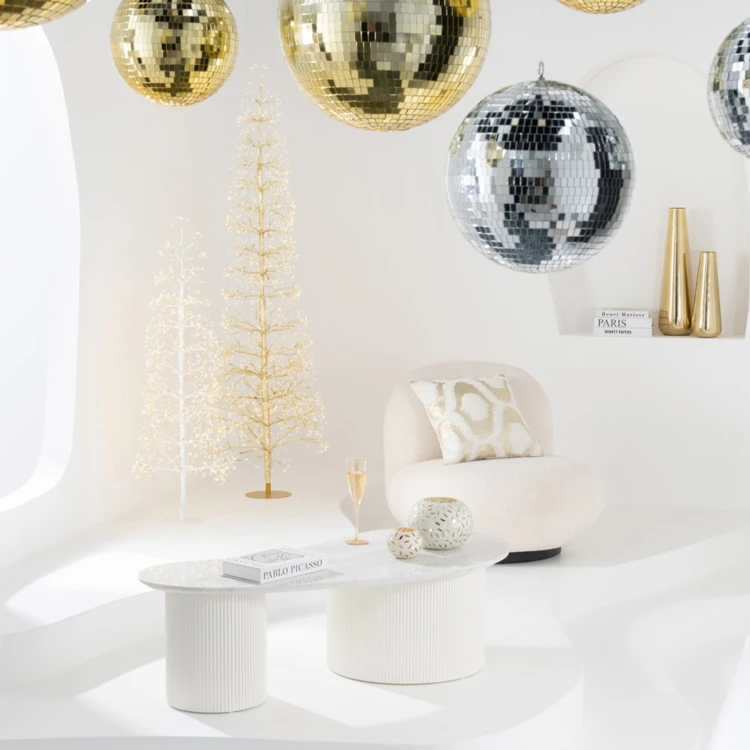 ARBRE LED LUMIÈRES BLANC CHAUD FER NOIR EXTRA LARGE