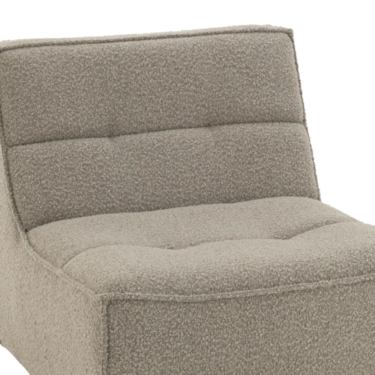 Fauteuil pivotant carré en tissu bouclette