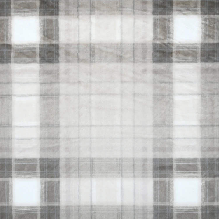 Plaid à carreaux écossais en fausse fourrure