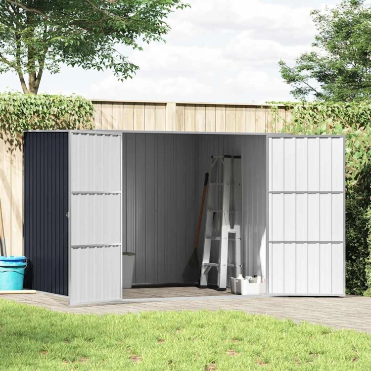 Abri de jardin en acier galvanisé avec double porte