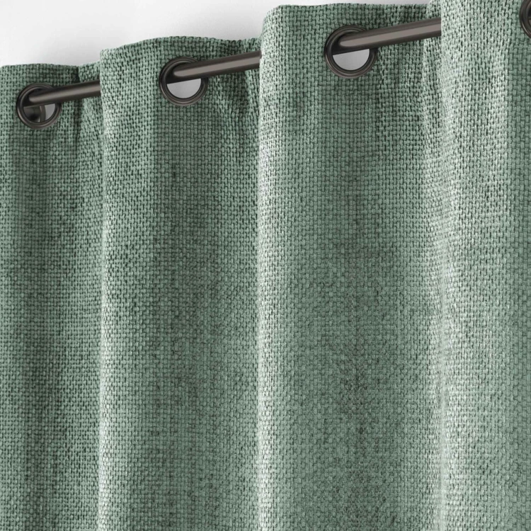Rideau à œillets en velours chenille