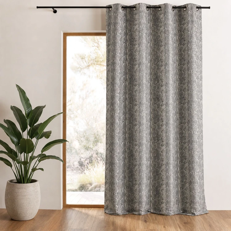 Rideau en Jacquard à Imprimés "Serpent"