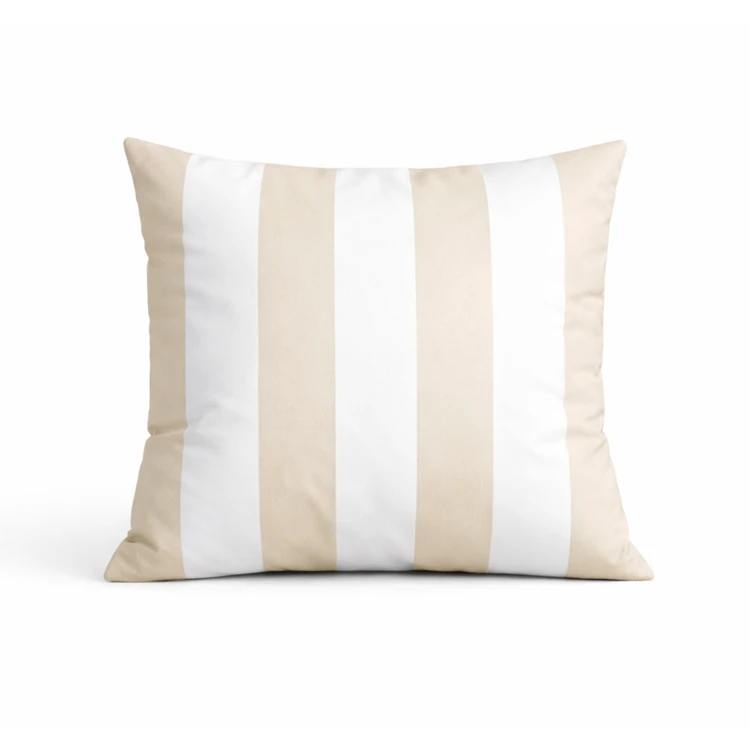 Coussin imperméable déhoussable à rayures