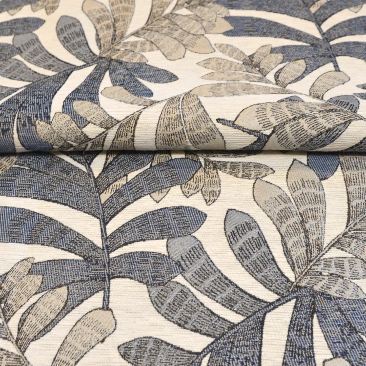 Cortina de screen jacquard con motivos vegetales
