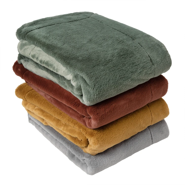 Plaid Double Face Imitation Fourrure et Polaire