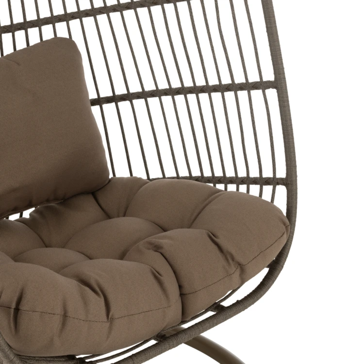 Fauteuil suspendu acier et corde