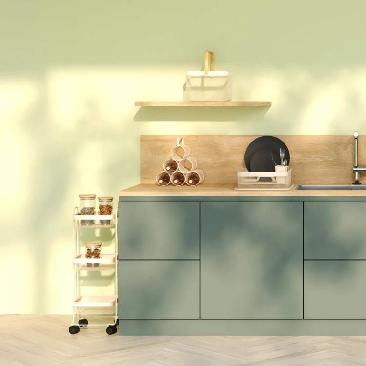 Desserte de rangement en métal 3 niveaux sur roulettes