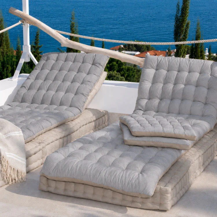 Matelas bain de soleil matelassé coton lavé