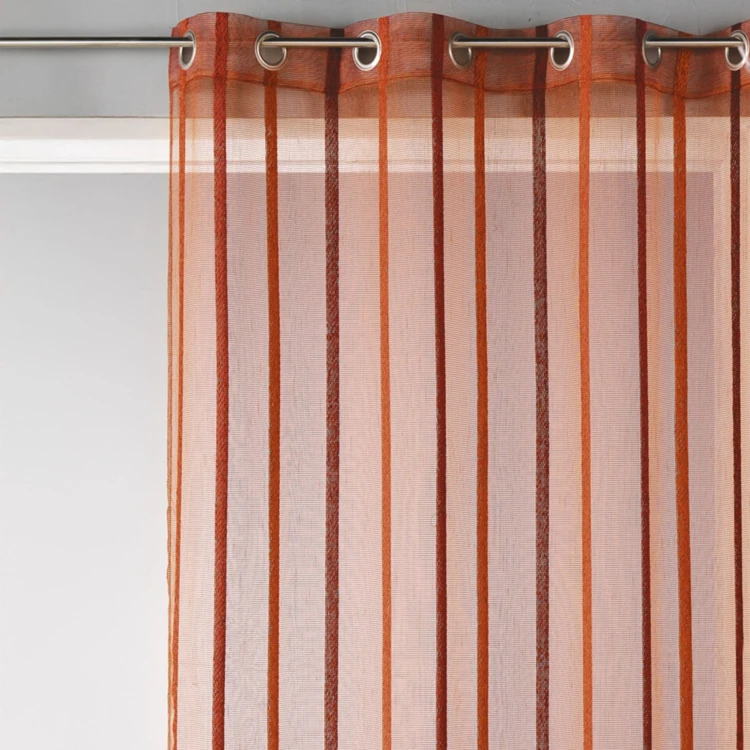 Voilage coloré rayures ton sur ton