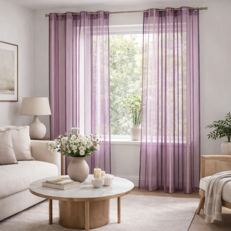 Voilage coloré rayures ton sur ton