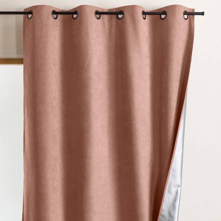 Cortina térmica 100% opaca con ojales y reflector de calor