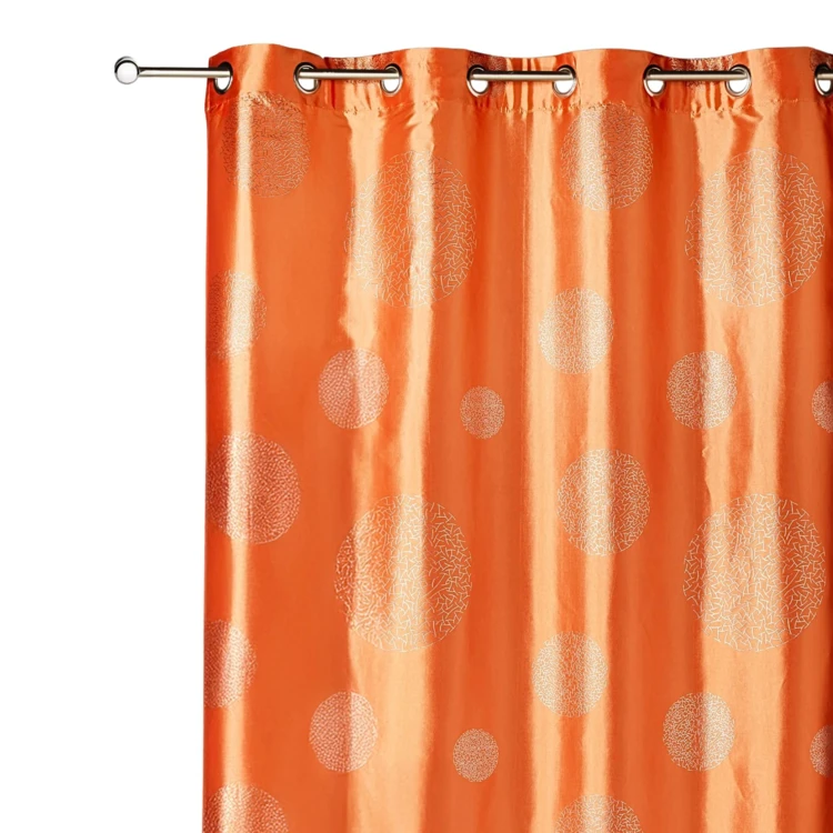 Rideau ameublement en Taffetas imprimé Argent