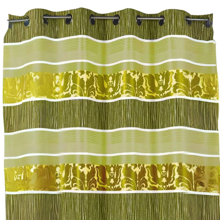 Rideau en jacquard à rayures horizontales colorées