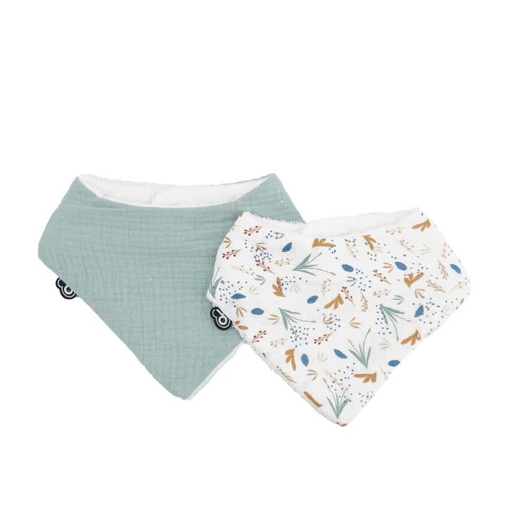 Set de 2 baberos bandana para bebé