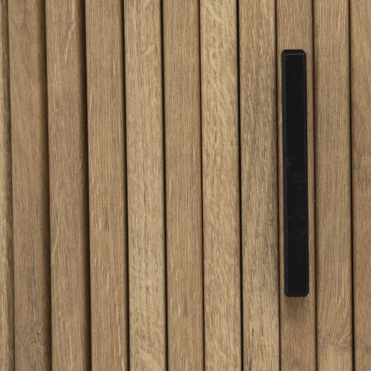 Mesa de centro con puertas correderas acanaladas