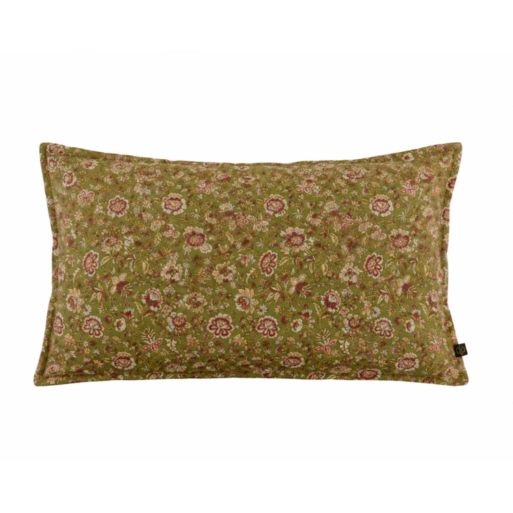 Housse de coussin floral en lin lavé SAMARA HAOMY