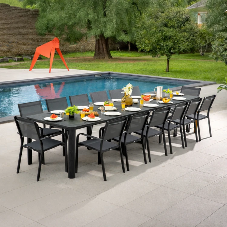 Table extensible aluminium 2/14 personnes