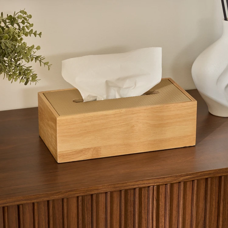 Scatola di fazzoletti in legno con coperchio
