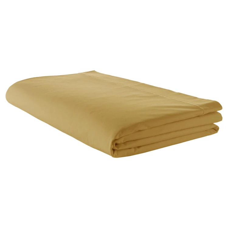 Drap plat piqué uni en percale de coton
