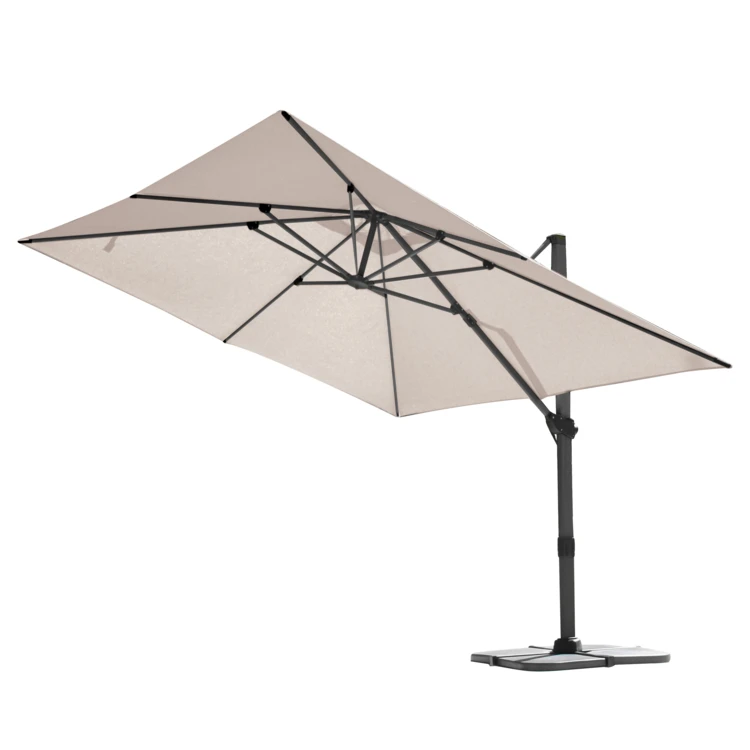 Grand parasol rectangulaire avec rotation 360°