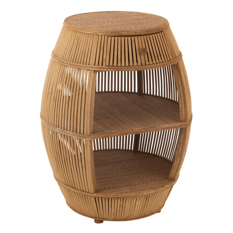 Table basse rotin meuble de rangement multi fonction