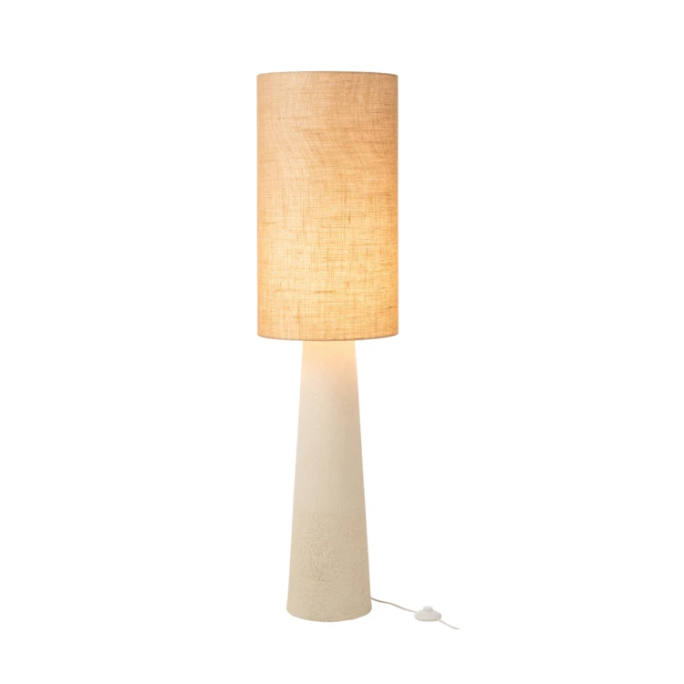 Lampadaire en jute et fibre de verre