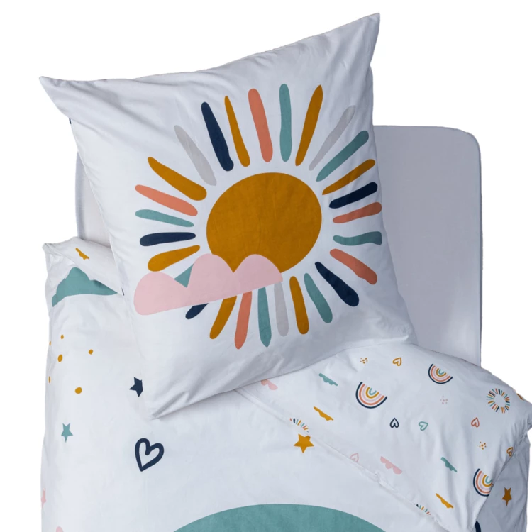 Conjunto de cama arcoíris para niños