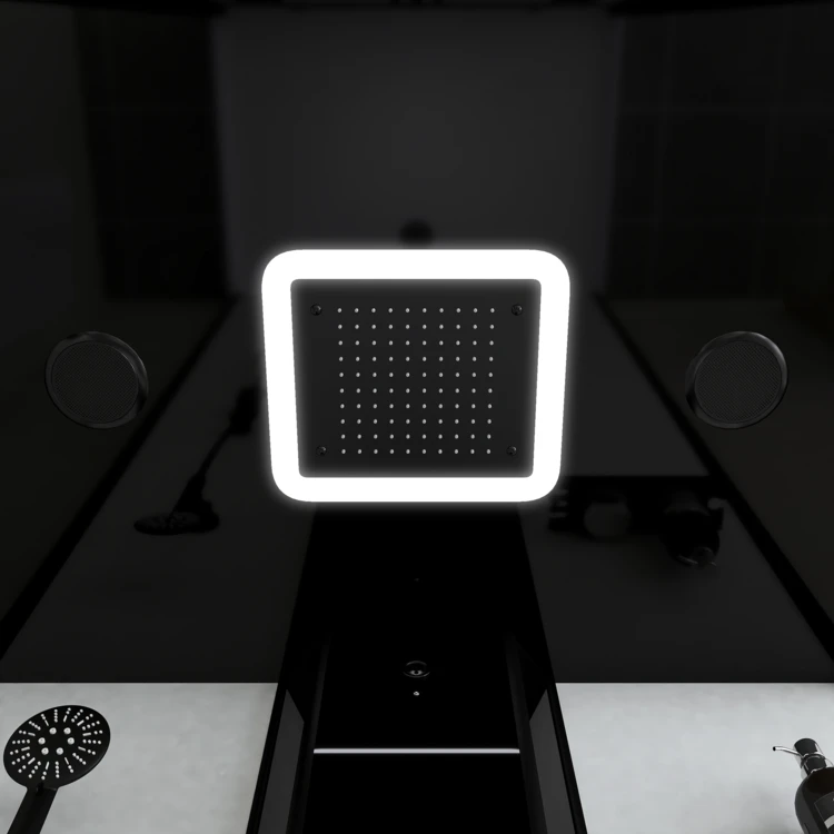 Cabine de douche hammam rectangulaire avec hydromassage