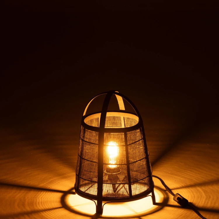 Lampe sur pied en lin style japonais