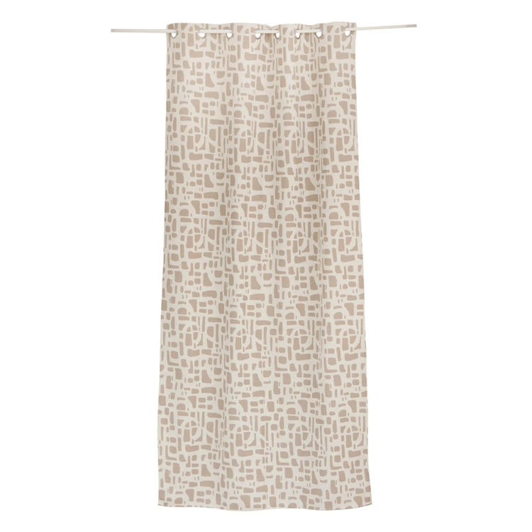Cortina isolante jacquard com ilhós