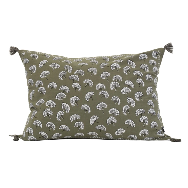 Coussin décoratif imprimé motif floral