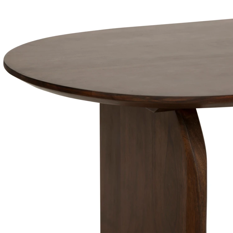 Mesa de centro de madera de mango con acabado texturizado