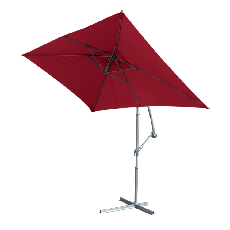 Parasol Structure Métal à Pied Déporté 3 x 2 m