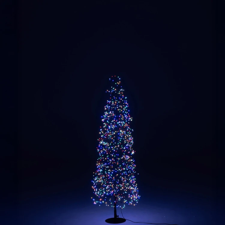 ARBRE LED LUMIÈRES MULTICOLORES FER NOIR EXTRA LARGE