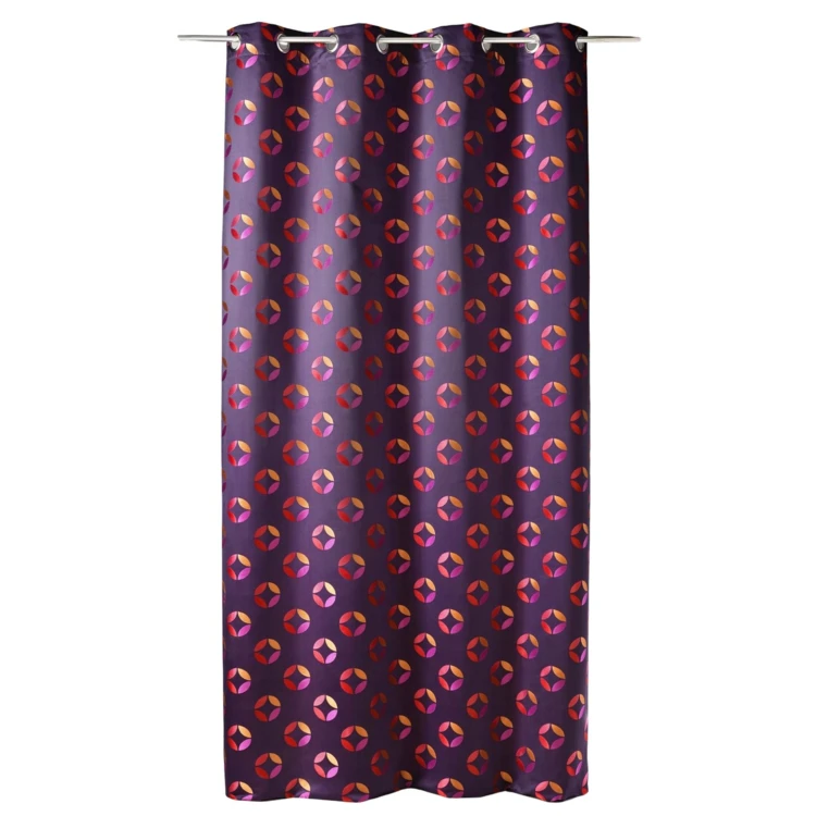 Rideau en jacquard à imprimés "rosace"