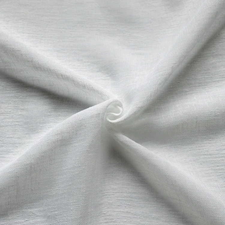 Tissu voile léger en étamine uni avec bas plombé