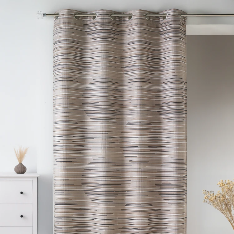 Rideau en jacquard fantaisie et graphique