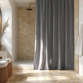Rideau de Douche Effet Lin