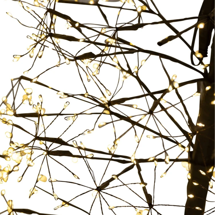 ARBRE LED LUMIÈRES BLANC CHAUD FER NOIR EXTRA LARGE