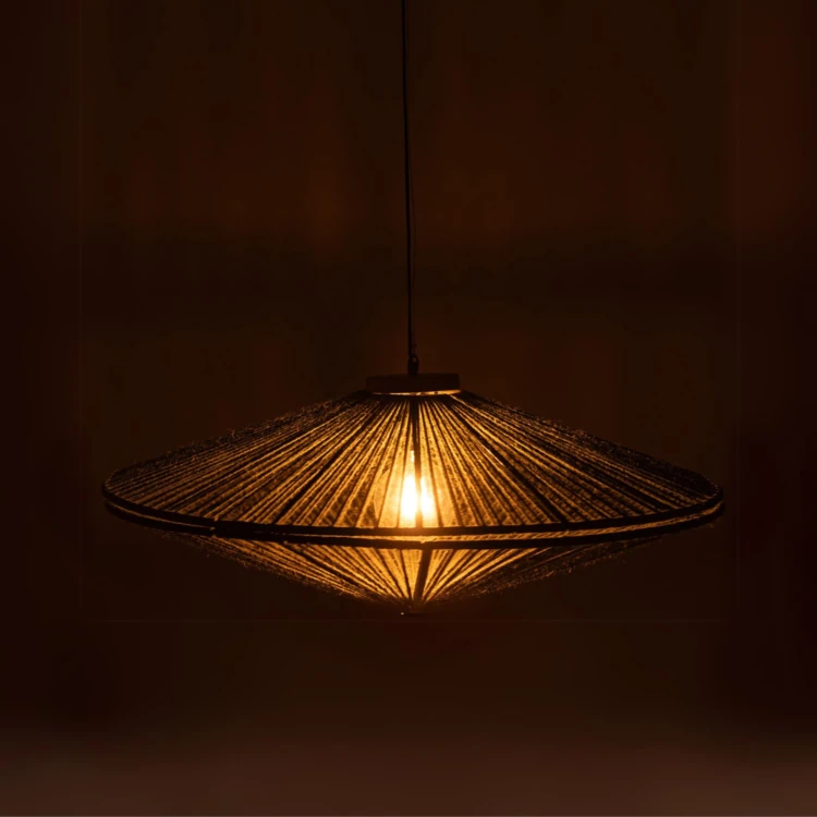 Suspension luminaire en fibre naturelle